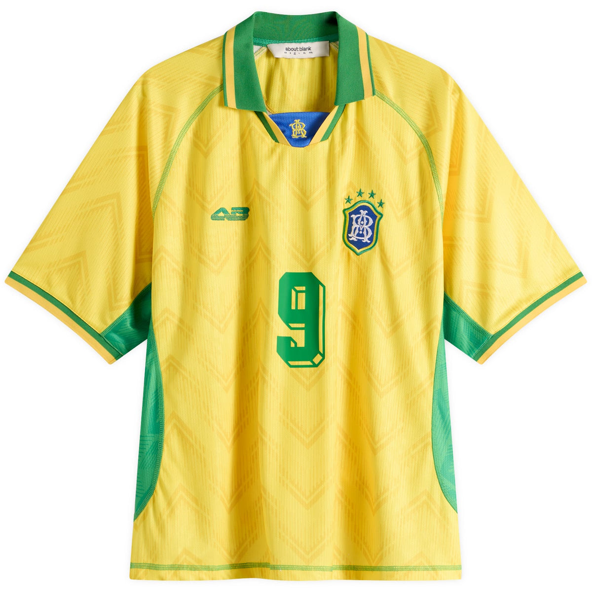 about:blank football jersey — yellow & green, via end.
