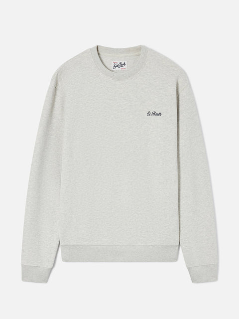 Fourseason crewneck sweatshirt in grey cotton