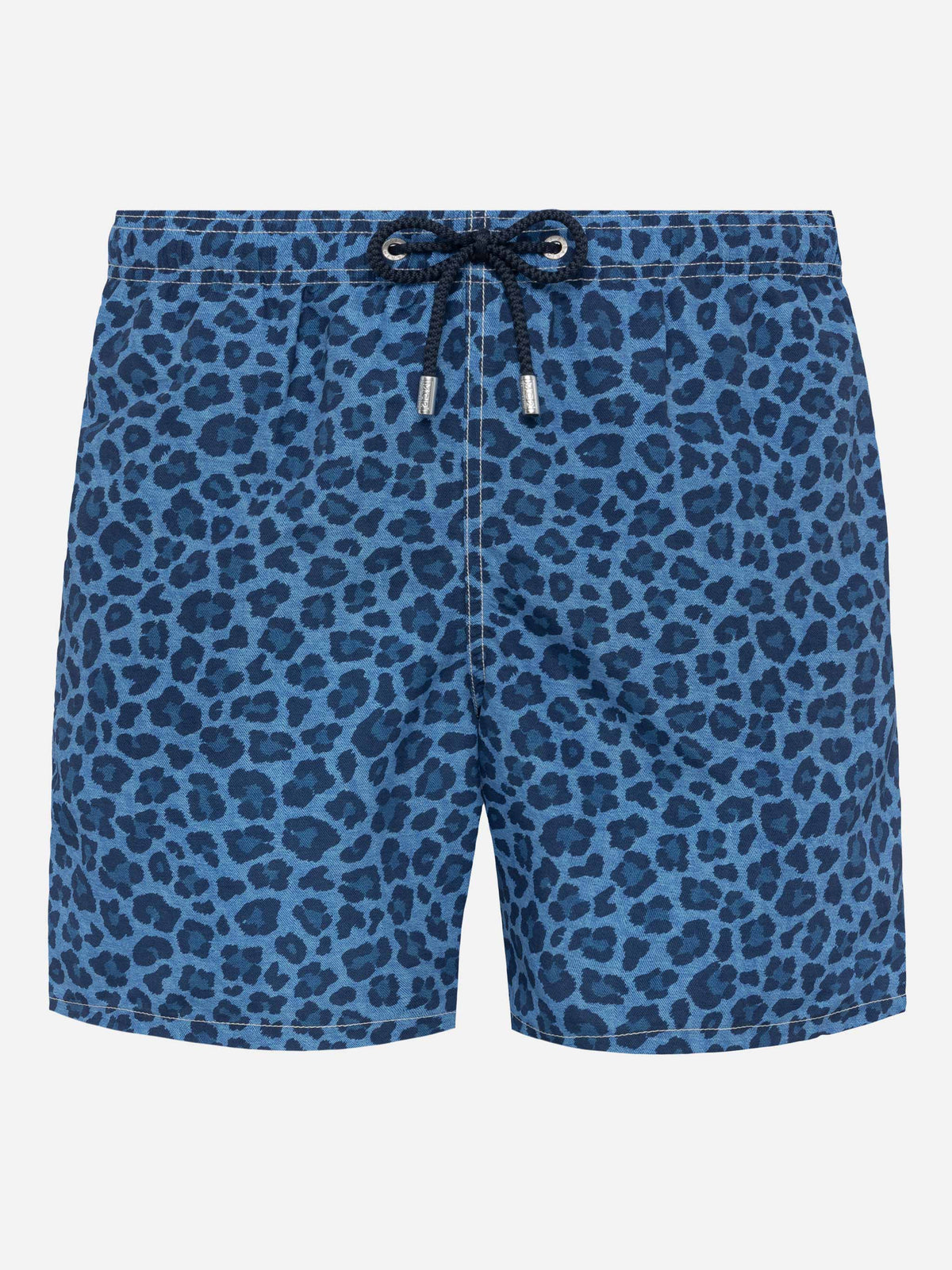 Gustavia denim animal print swim shorts