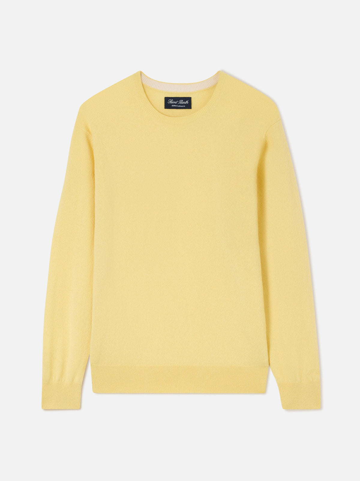 Crewneck Regent in yellow cashmere