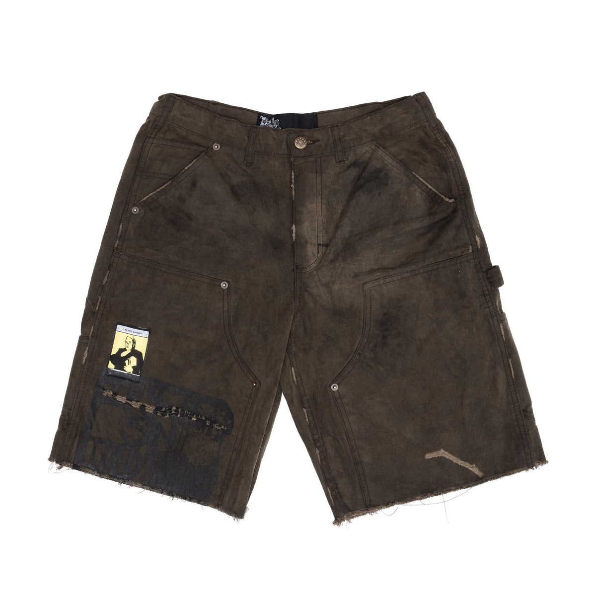 Sinned 4 nothing waxed canvas dbl knee short