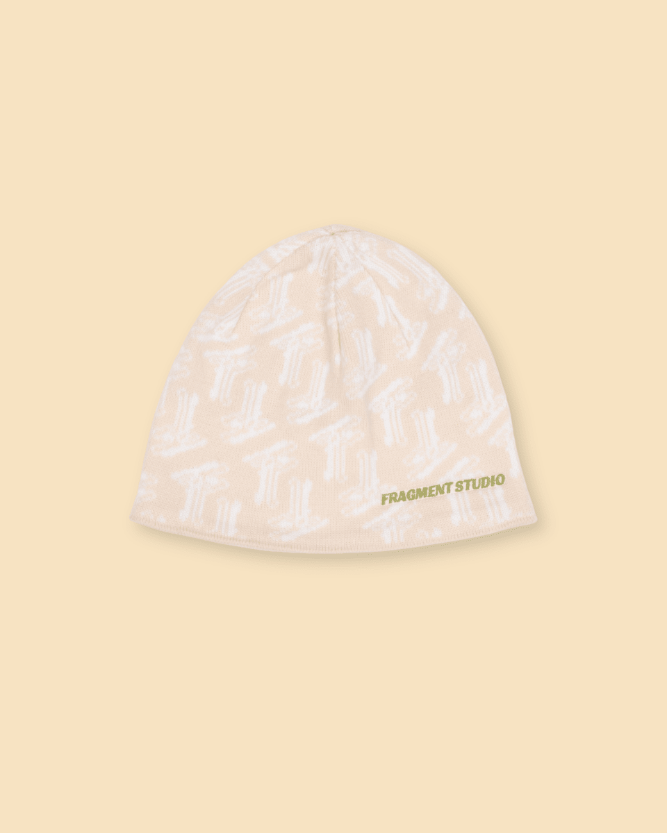 Beanie monogram - cream