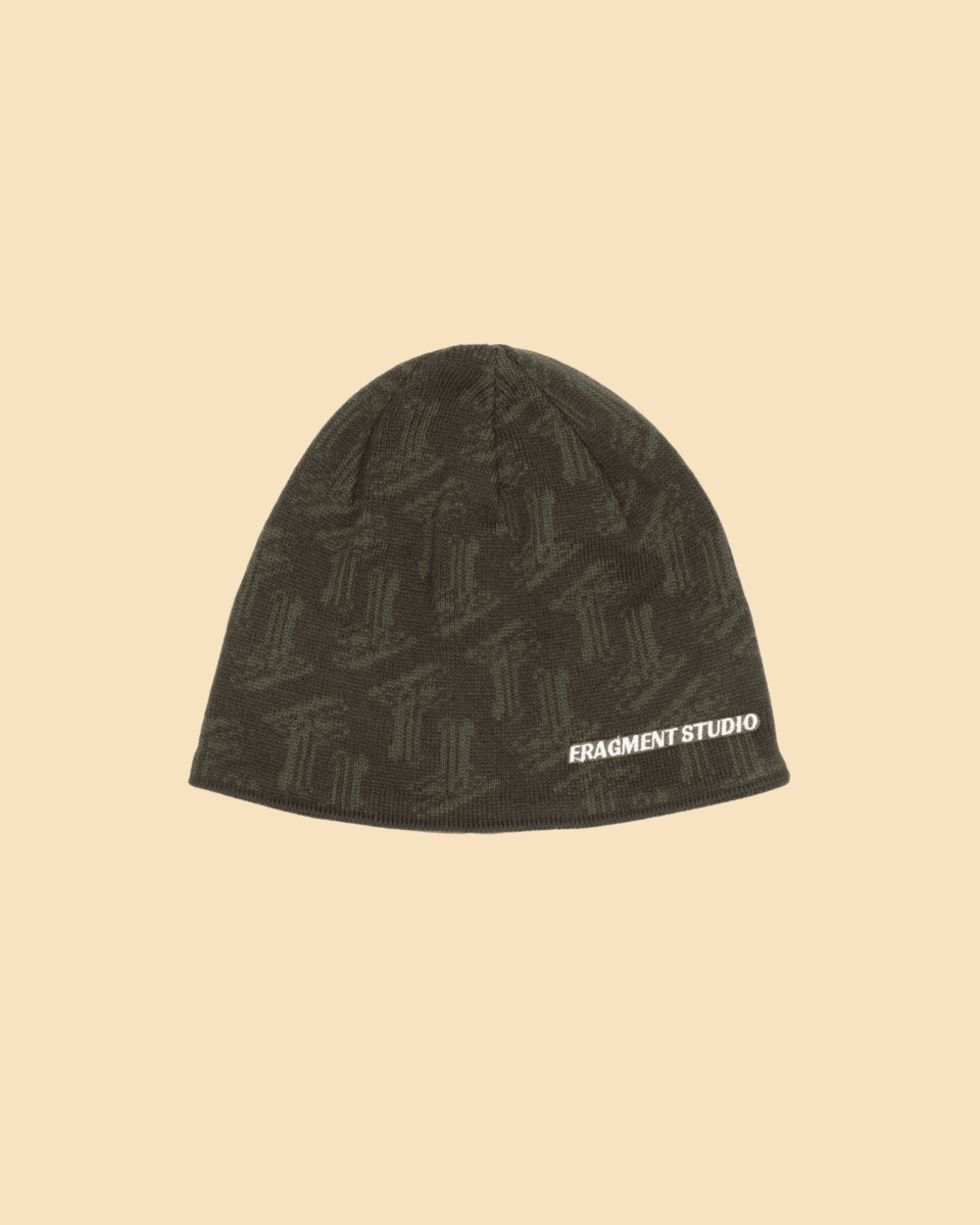 Beanie monogram - khaki