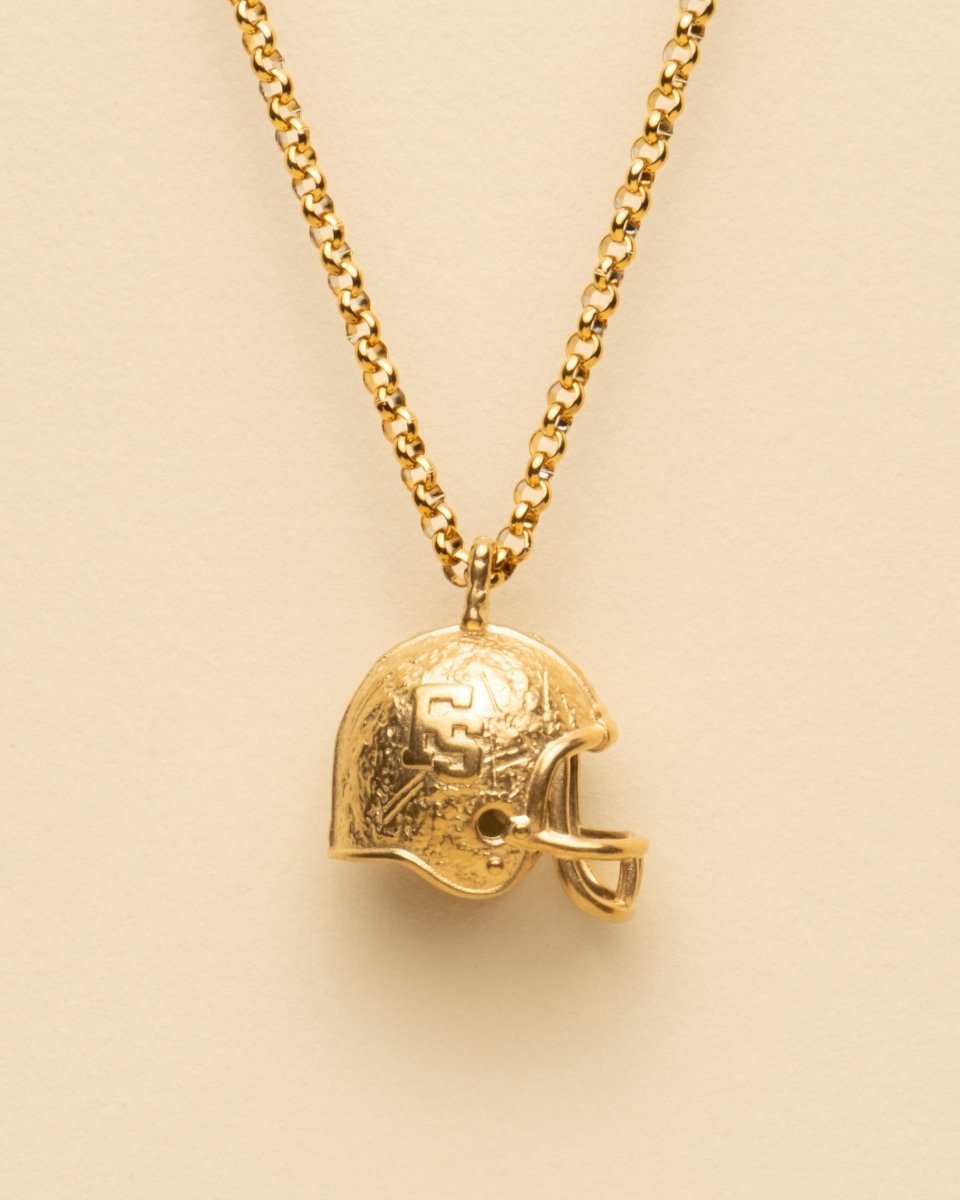 US FOOTBALL HELMET PENDANT [GOLD]