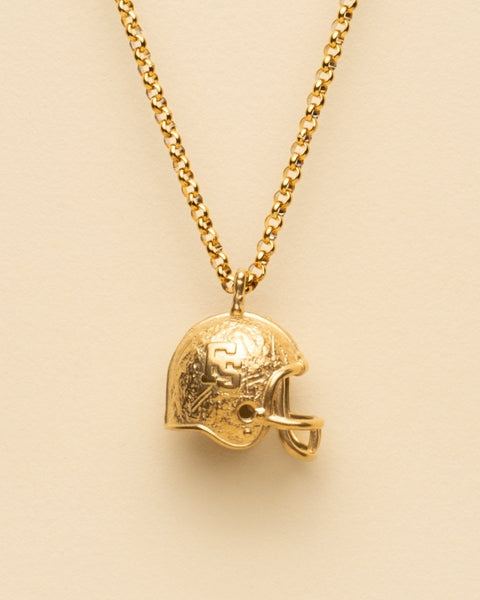 US FOOTBALL HELMET PENDANT [GOLD]