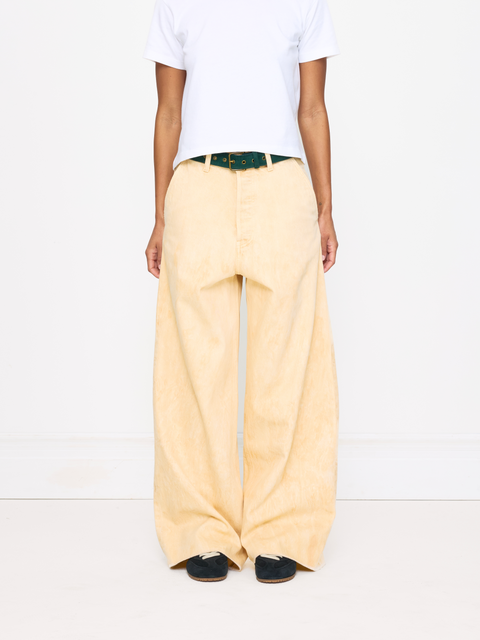 CREAM TIE DYE BAGGY UNISEX JEAN