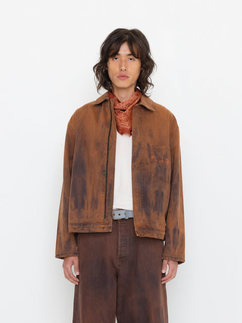 LIGHT BROWN MARBLE UNISEX JACKET