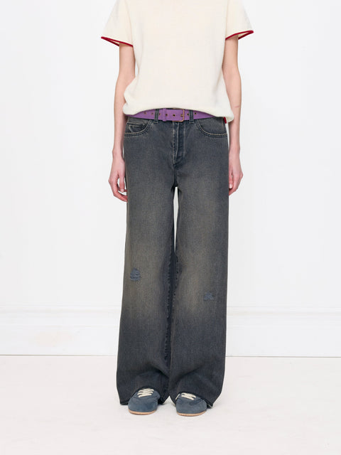 NOISE GREY STRAIGHT UNISEX JEAN