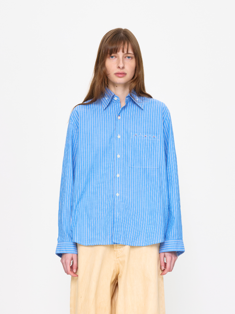 BLUE BEADED UNISEX SHIRT
