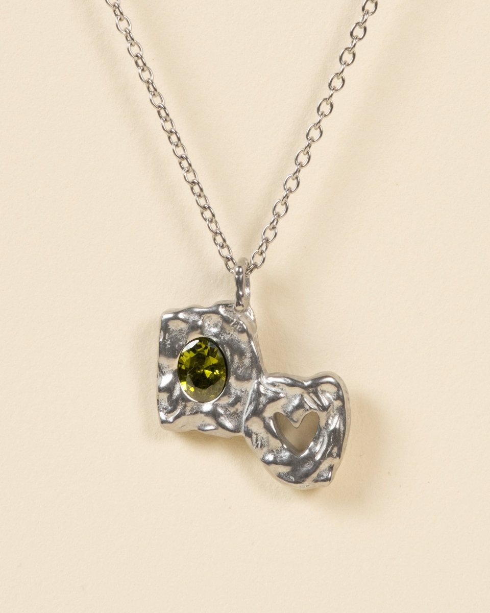 HEARTLESS PENDANT - GREEN PERIDOT