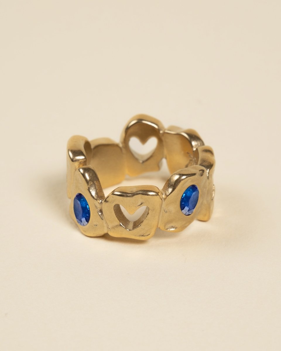 HEARTLESS RING [GOLD] - BLUE SAPPHIRE