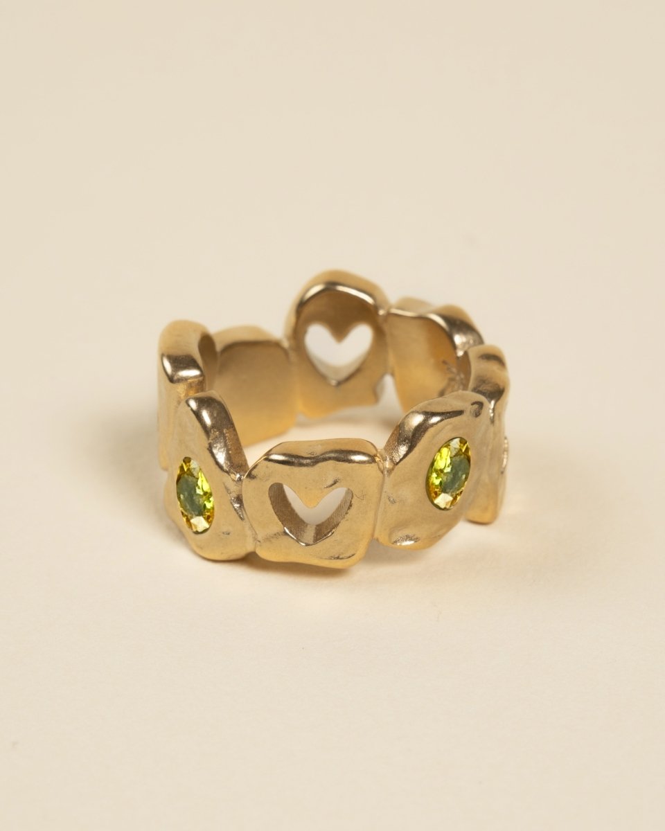 HEARTLESS RING [GOLD] - YELLOW TOPAZ