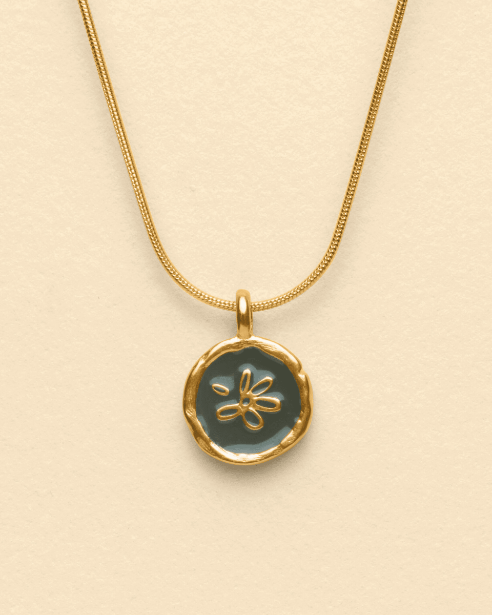 LOST PETAL NECKLACE [GOLD] - KHAKI