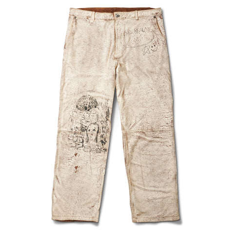 The realm painted suede pant