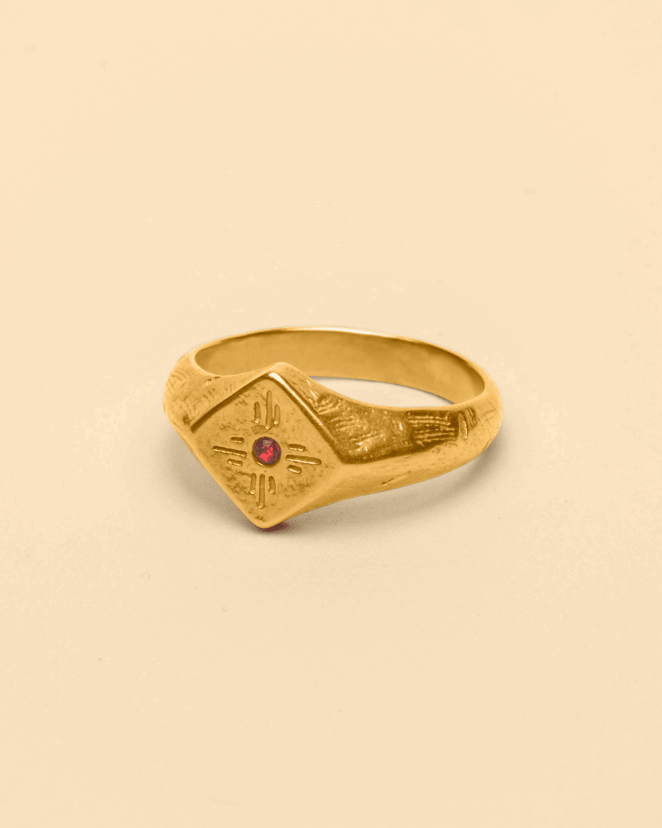 Red ray ring [gold]