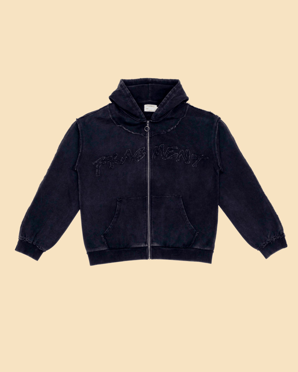 Roots zip up hoodie - black