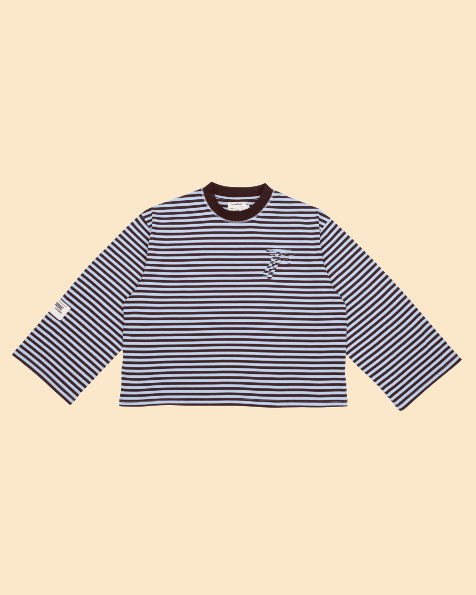 Striped longsleeve - brown & blue